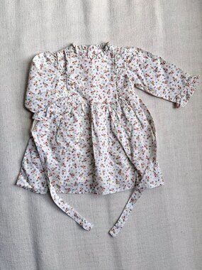 La Coqueta Floral Dress 3Y | Ruffle Collar Long Sleeve Cotton Dress